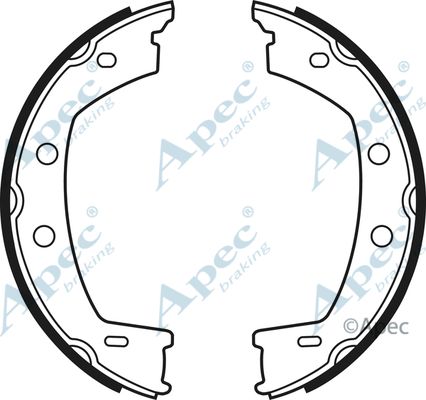 APEC BRAKING Piduriklotside komplekt,seisupidur SHU739